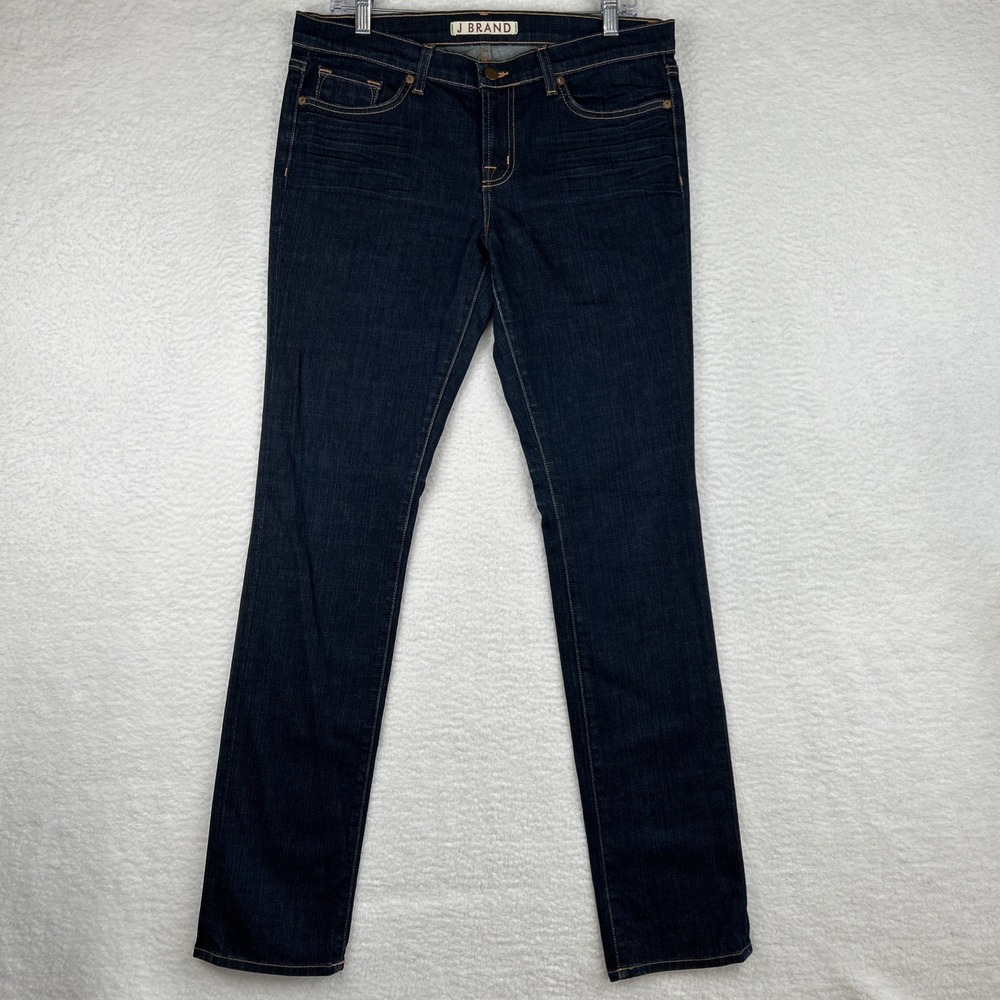 J Brand The Pencil Leg Denim Jeans Ink Dark Wash USA‎ Made Women's 30 (34x33)
